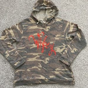 JC Fits Inc Camo Hoodie Woman’s Graphic Hooded Sweatshirt Large
